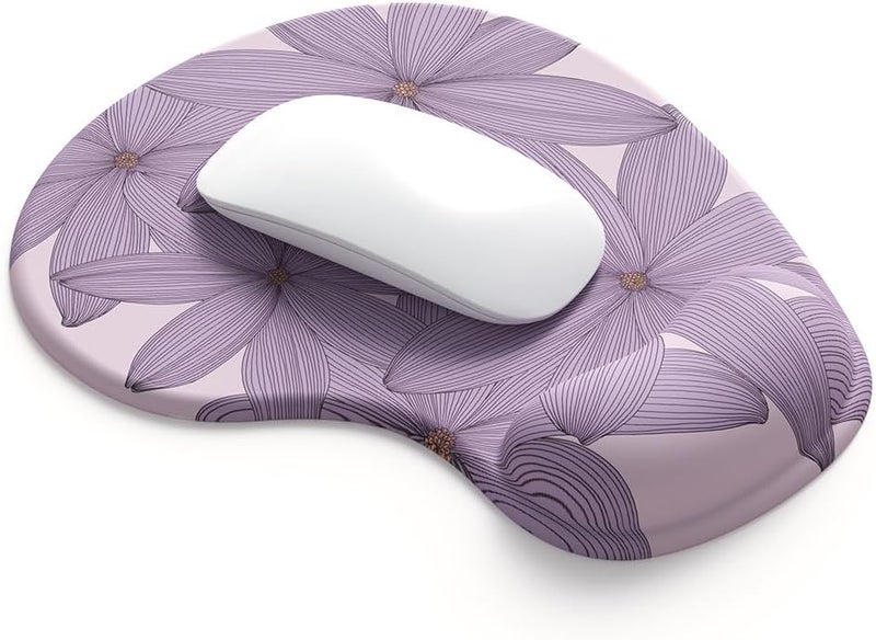 DemonChest Office Mousepad with Gel Wrist Support - Ergonomic Gaming Desktop Mouse Pad Wrist Rest - Design Gamepad Mat Rubber Base for Laptop Computer -Silicone Non-Slip Special-Textured Surface (17Violet) - Image 1